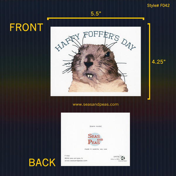 "Haffy Foffer's Day" Gopher Father's Day Card