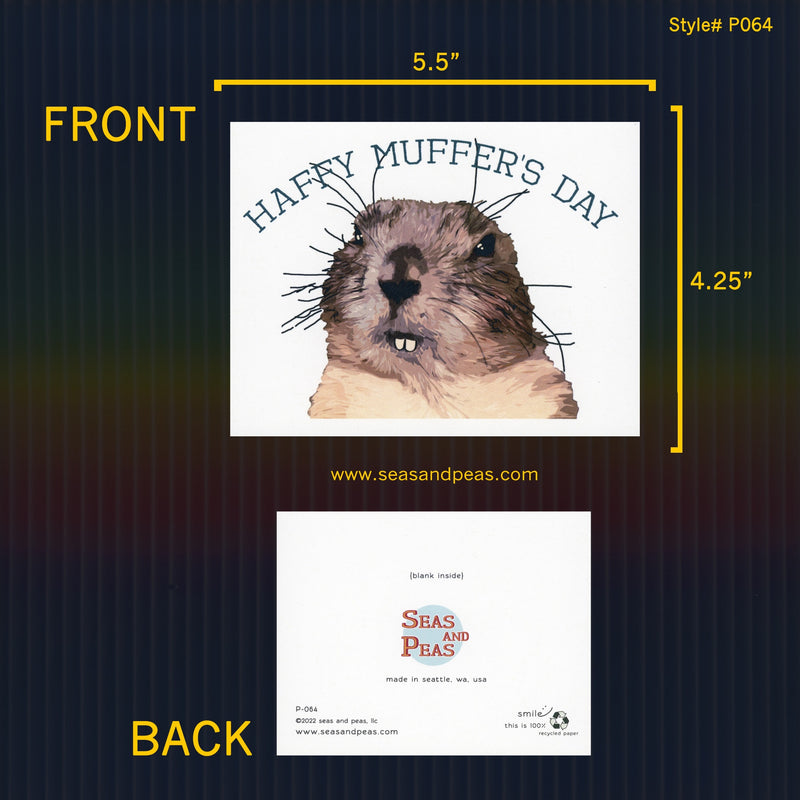 "Haffy Muffer's Day" Gopher Mother's Day Card