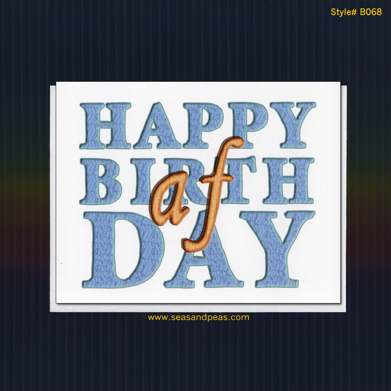 Happy Birthday AF Birthday Card - Mature
