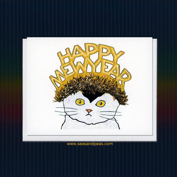 Happy Mew Year New Year Card - Seas and Peas