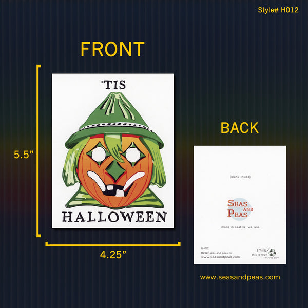 Jack-O-Lantern Mask Halloween Card