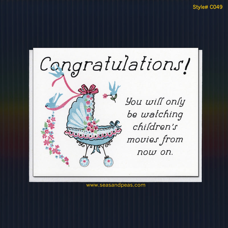 Only Children's Movies New Baby Congratulations Card