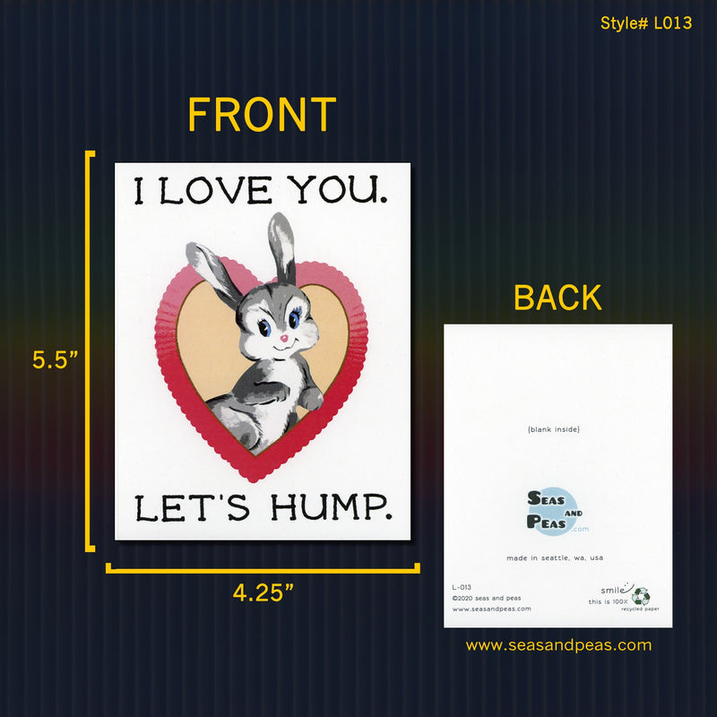 Let's Hump Love Card - Mature - Seas and Peas