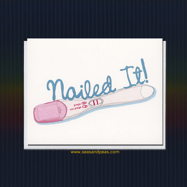 Nailed It! Pregnancy Test Pregnancy Card - Seas and Peas