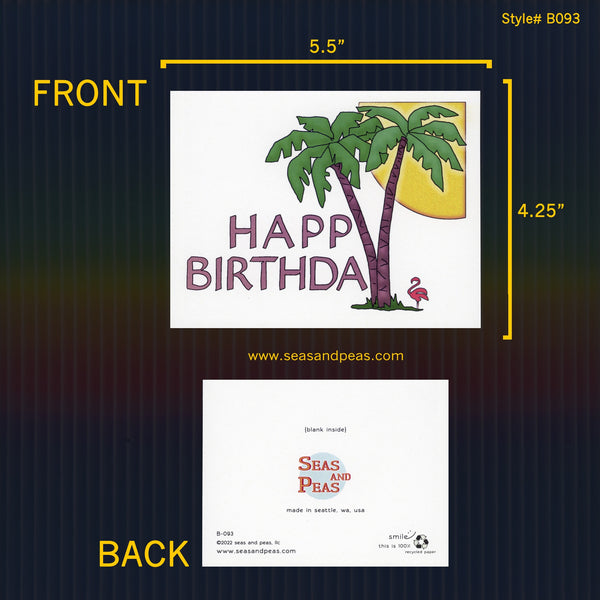 Palm Trees Birthday Card