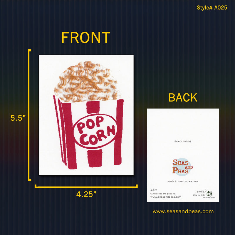 Popcorn All-Occasion Blank Greeting Card