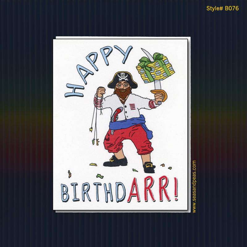 "Happy Birthdarr!" Pirate Birthday Card