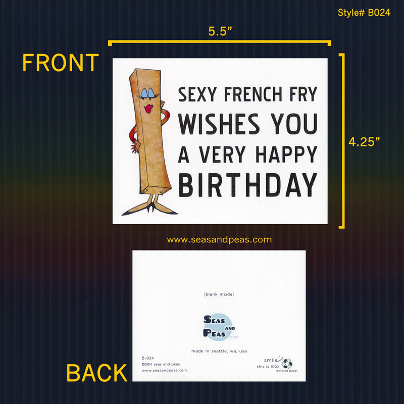 Sexy French Fry Birthday Card