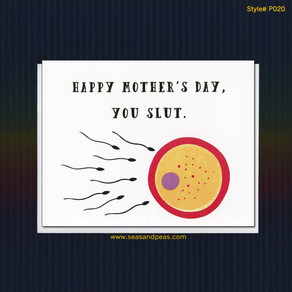 You Slut! Mother's Day Card - Mature