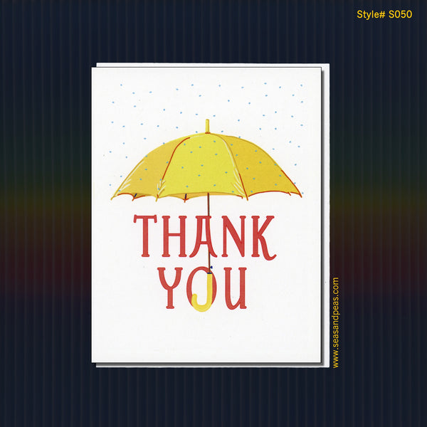 Umbrella Thank You Greeting Card